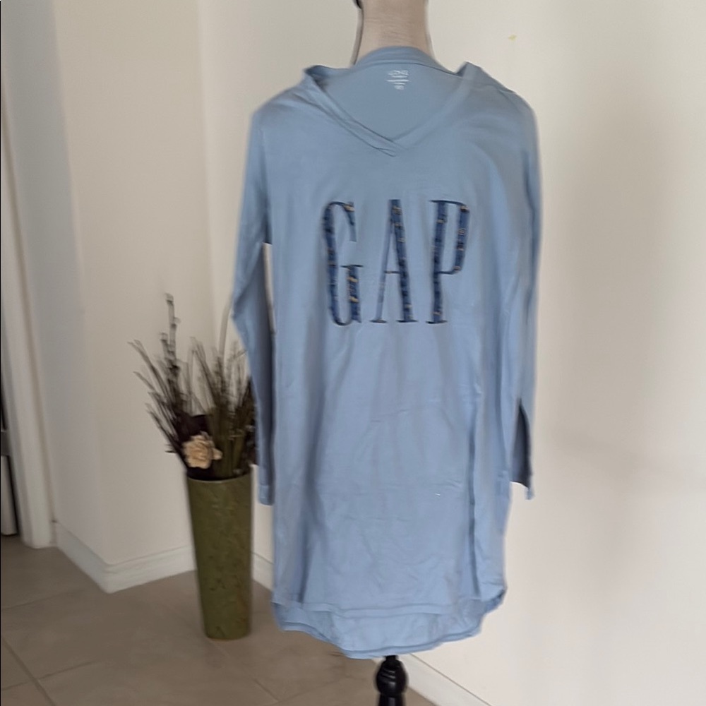 Gap blue XS pajama dress soft stretchy 1020